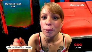 Young Meli’s Cum shower –  Extreme Bukkake